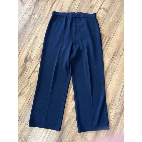 St. John Collection by Marie Gray size 12 navy blue knit pants - Picture 1 of 4